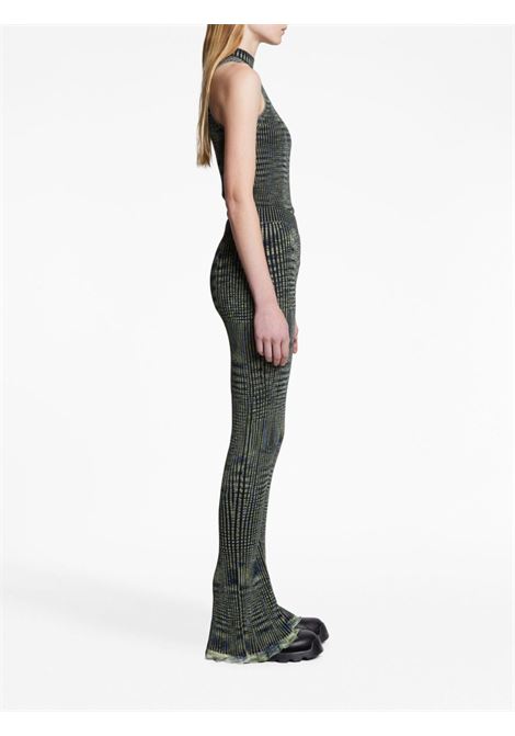 Pantaloni in maglia a coste Space Dye in blu, lime e nero - donna PROENZA SCHOULER WHITE LABEL | WL2337930984